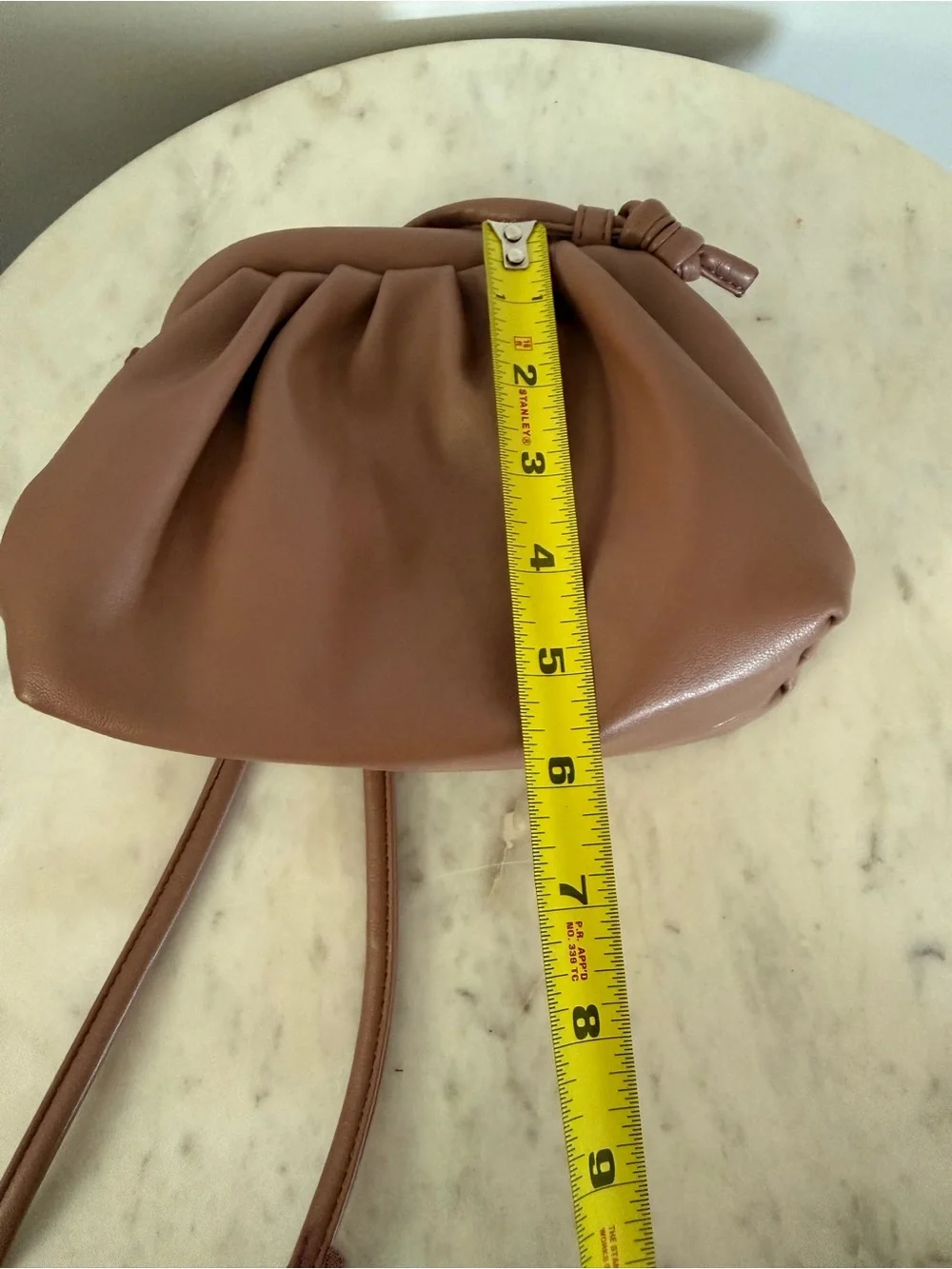 Like Dreams Bottega Inspired Mini Pouch Shoulder  Crossbody Clutch bag Blush Tan